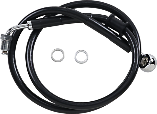 DRAG SPECIALTIES Brake Line - +10" - Black - '18-'21 Softail 618604-10BLK