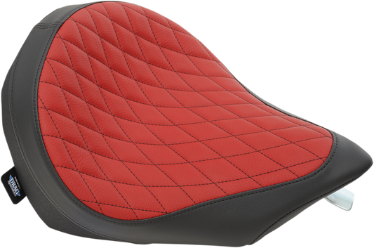 DRAG SPECIALTIES Low Solo Seat - Double Diamond - Red - Vegas N/F 14-16 GUNNER 0810-1885