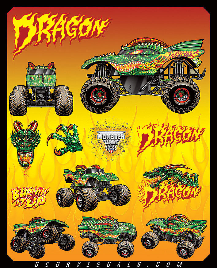 D-COR Monster Jam Decal Sheet 40-90-202