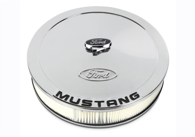 Ford Racing Air Cleaner Kit - Chrome w/Mustang Emblem 302-361