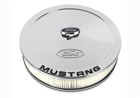 Ford Racing Air Cleaner Kit - Chrome w/Mustang Emblem 302-361
