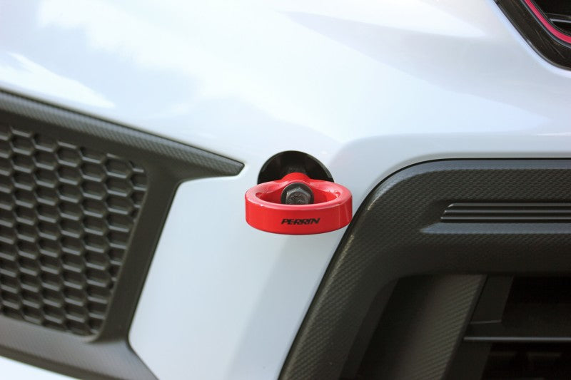 Perrin 18-21 WRX/STI / 13-20 BRZ / 17-20 Toyota 86 Front Tow Hook Kit - Red PSP-BDY-235RD