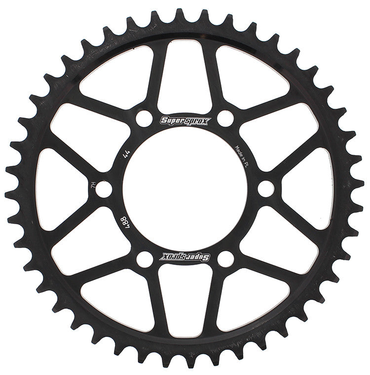 SUPERSPROX Rear Sprocket Steel 44t-530 Blk Kaw RFE-488-44-BLK
