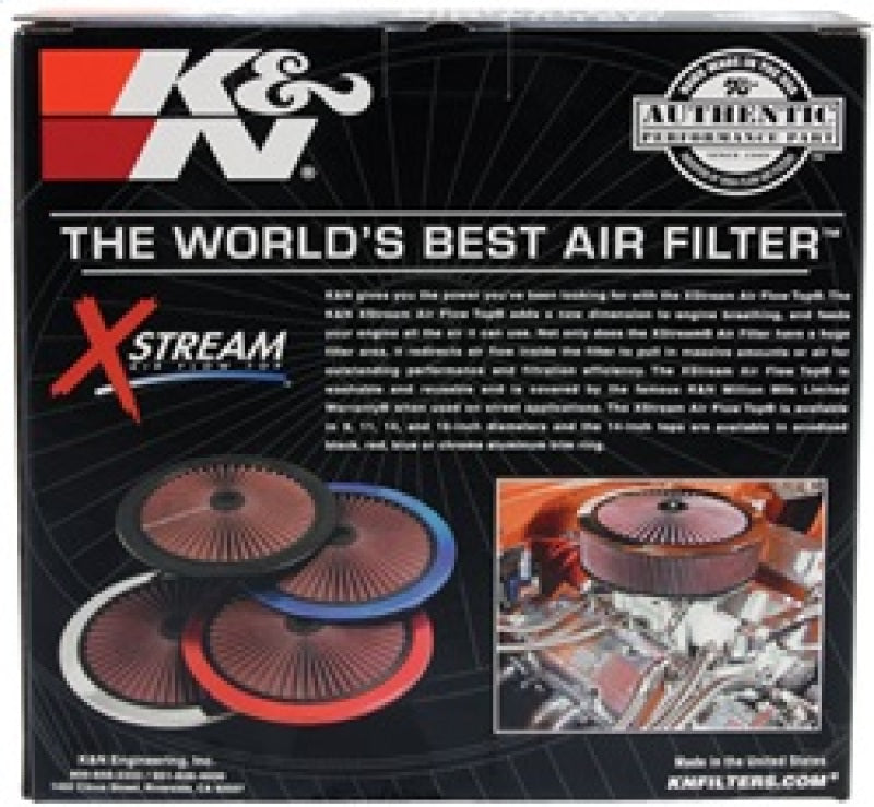 K&N X-Stream Top Filter Only 11in - Black 66-1101