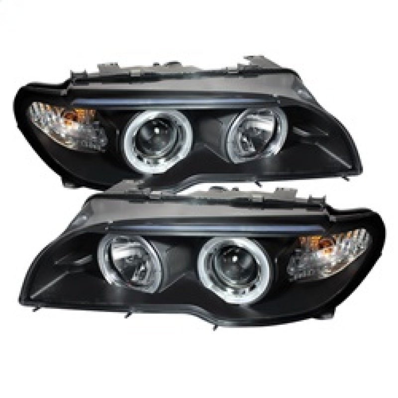 Spyder BMW E46 3-Series 04-06 2 DR Projector Halogen Model- LED Halo Blk PRO-YD-BMWE4604-2DR-HL-BK 5077141