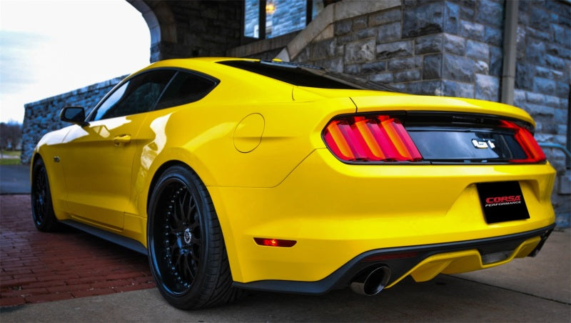 Corsa 2015 Ford Mustang GT Fastback 5.0 3in Xtreme Cat Back Exhaust w/ Dual  Black 4.5in Tips 14328BLK