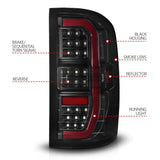 ANZO 14-18 GMC Sierra 1500 Full LED Taillights Black Housing Smoke Lens (w/C Light Bars) 311465
