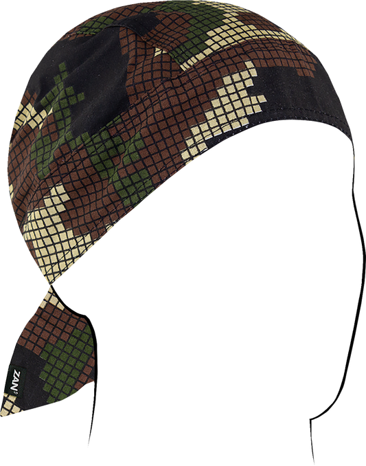 ZAN HEADGEAR Flydanna Cotton Headwrap - Digi Woodland Camo Z621