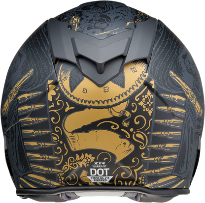 Z1R Warrant Helmet - Sombrero - Black/Gold - 2XL 0101-14175