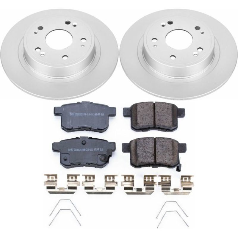 Power Stop 11-14 Acura TSX Rear Z17 Evolution Geomet Coated Brake Kit CRK5368