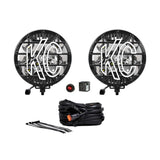 KC HiLiTES SlimLite 6in. LED Light 50w Spot Beam (Pair Pack System) - Black 100