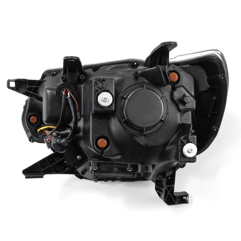 AlphaRex 12-15 Toyota Tacoma LUXX LED Projector Headlights Plank Style Black w/DRL 880751