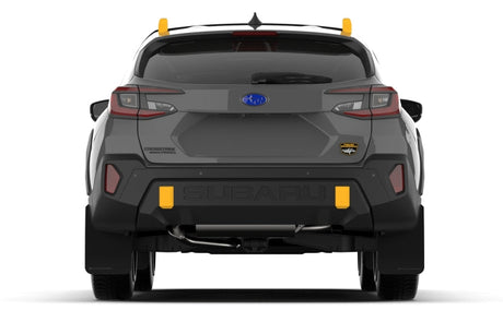 Rally Armor - 2024 Subaru Crosstrek (Wilderness Only) Black UR Mud Flap W/Grey Logo-No Drilling Req MF116-UR-BLK-GRY