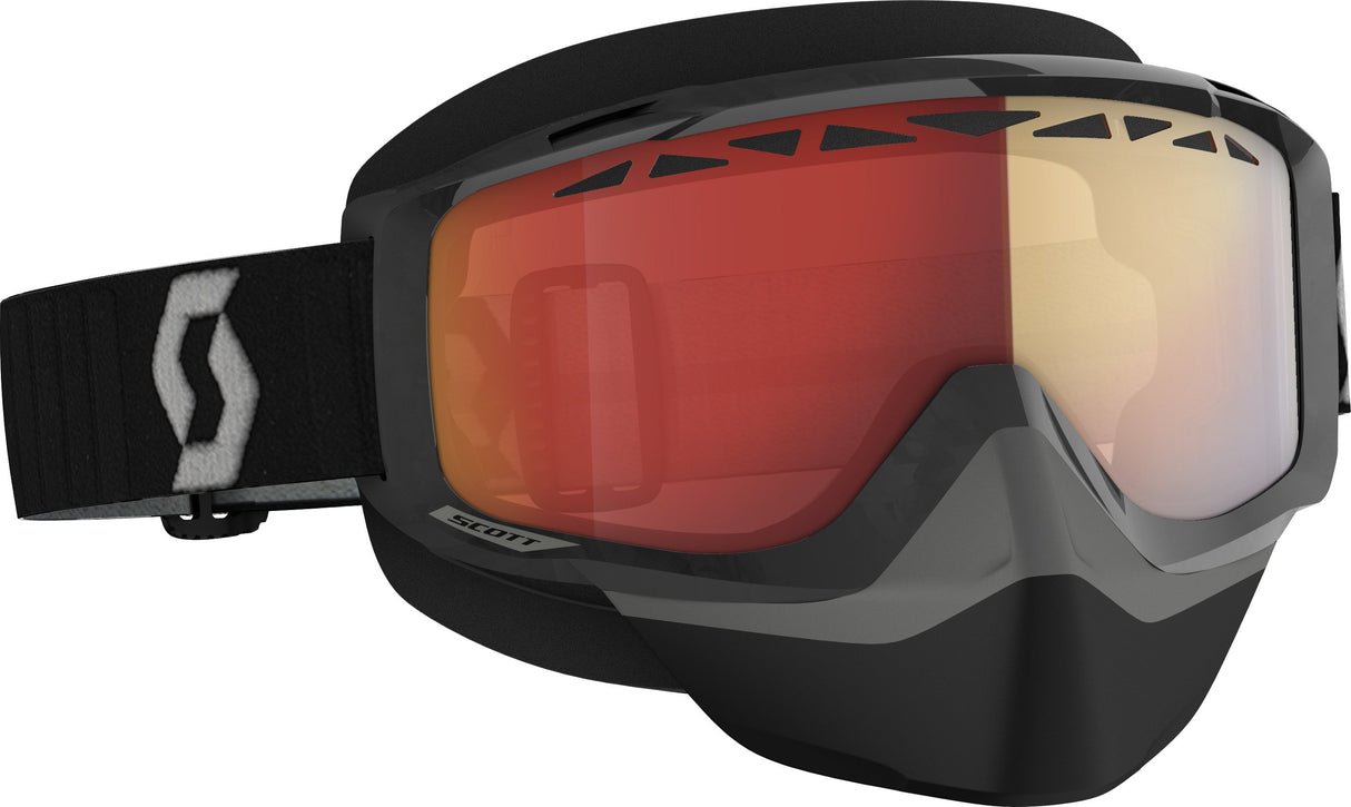 SCOTT Split Otg Snwcrs Ls Goggle Blk /Gry Lght Sensitive Red Chrome 272849-1001341