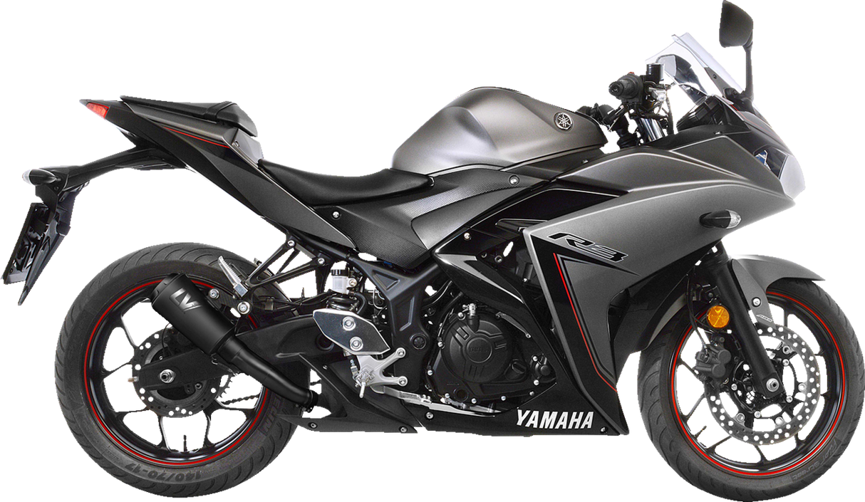 LEOVINCE LV-10 Slip-On Muffler - Full Black YZF-R3/MT-03 2015-2024 15212FB 1811-4258