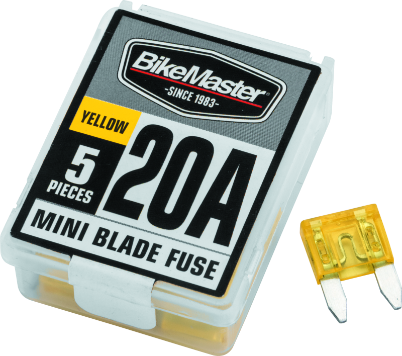 BikeMaster 5Piece 20A Replacement Mini Blade Fuse 152446