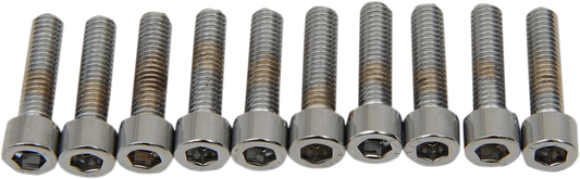 DRAG SPECIALTIES Bolts - Socket-Head - Knurled - 10-32 x 3/4" MPB202