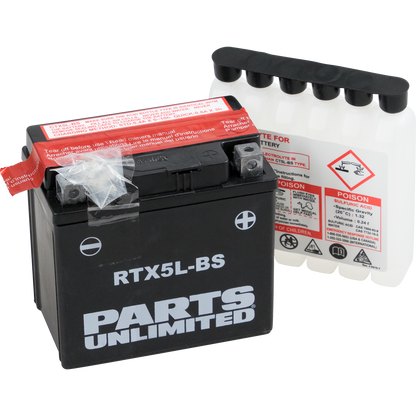 Parts Unlimited Agm Battery - Rtx5l-Bs .24 L Ctx5l-Bs