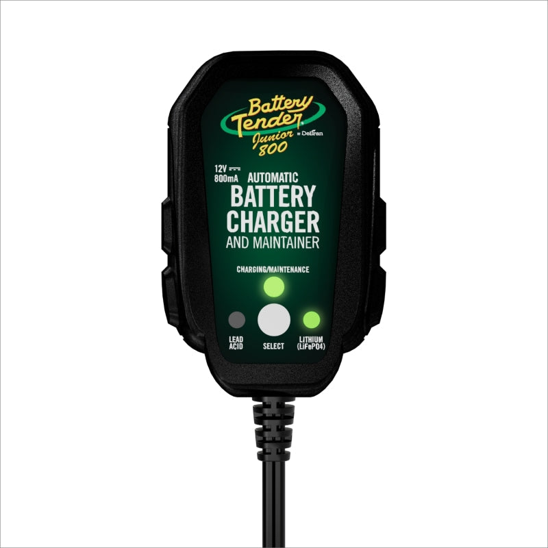 Battery Tender 12V 800mA Lead Acid and Lithium Selectable Battery Charger 022-0199-DL-WH