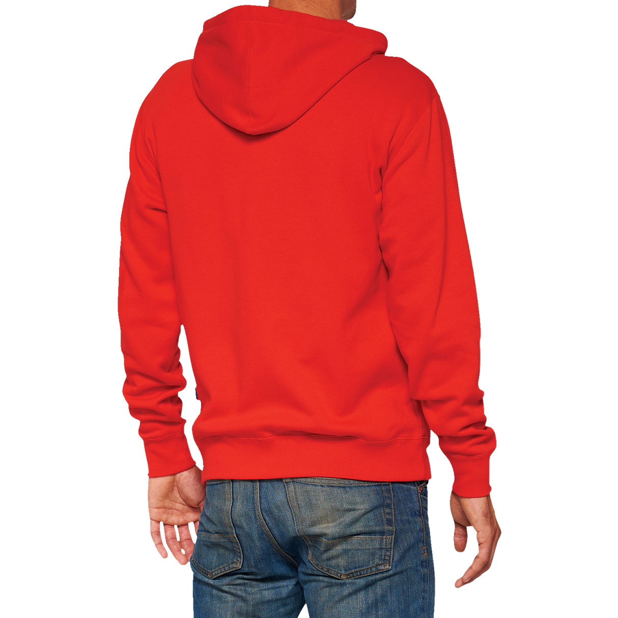 100% Official Fleece Zip-Up Hoodie - Red - Large 20032-00017