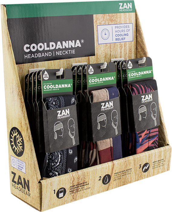 ZAN HEADGEAR Polyester Cooldanna - 18 Pack PPO14