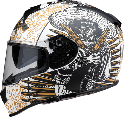 Z1R Warrant Helmet - Sombrero - White/Gold - Small 0101-14165