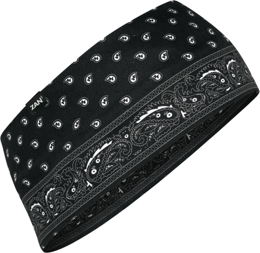 ZAN HEADGEAR SportFlex Headband - Black Paisley HBL101