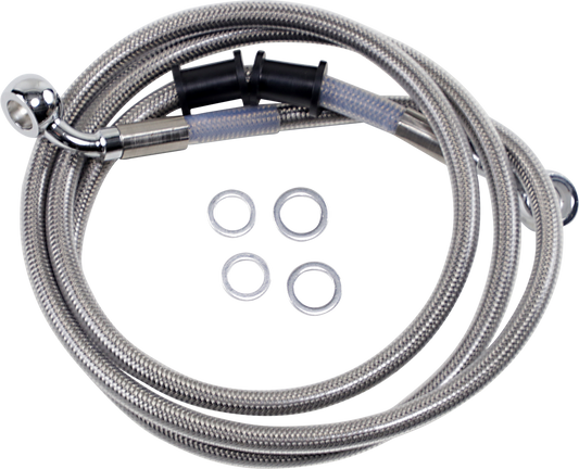 DRAG SPECIALTIES Brake Line - +4" - Stainless Steel - FXDB 660324-4