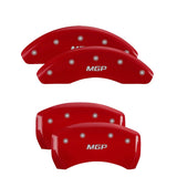 MGP 4 Caliper Covers Engraved Front & Rear MGP Red finish silver ch 22226SMGPRD