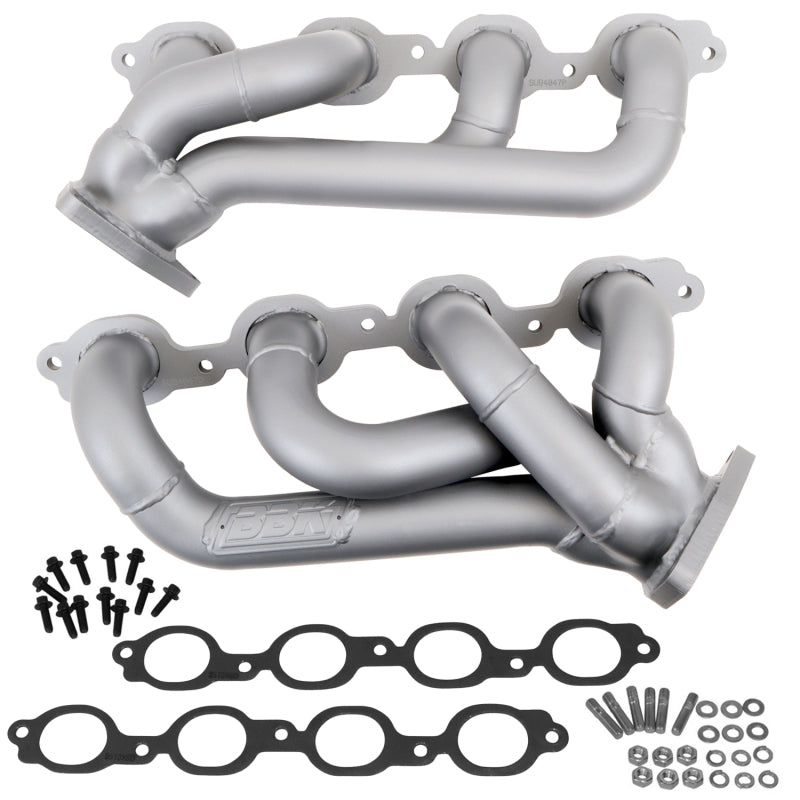 BBK 14-18 GM Truck 5.3/6.2 1 3/4in Shorty Tuned Length Headers - Titanium Ceramic 4047