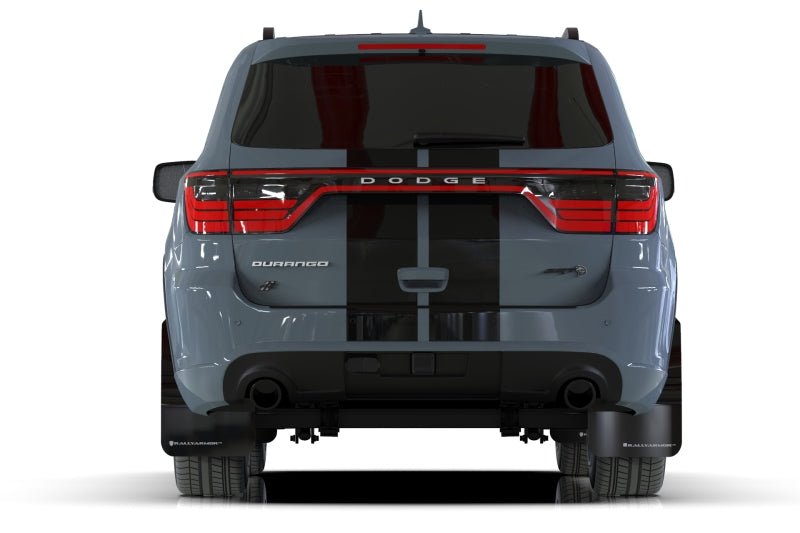Rally Armor 16-22 Dodge Durango GT / RT / SRT / SXT Black UR Mud Flap Grey Logo MF55-UR-BLK/GRY