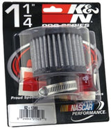 K&N 1.25in Flange ID x 3in OD x 2.5 inch H Rubber Base Crankcase Vent Filter 62-1380