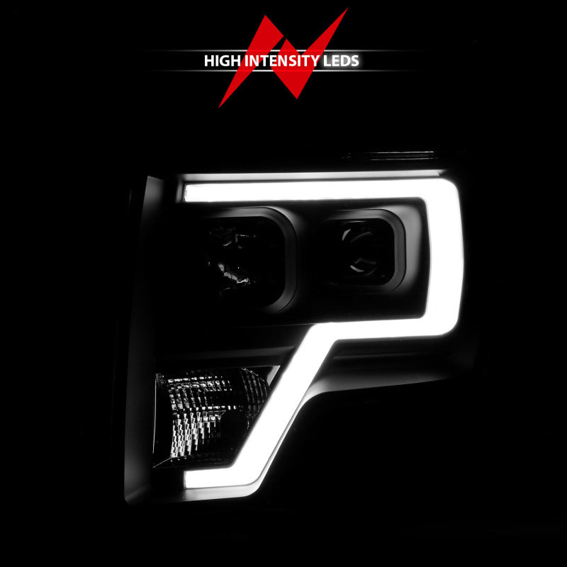 ANZO 2009-2014 Ford F-150 Projector Light Bar H.L Black Amber 111443