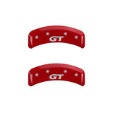 MGP 4 Caliper Covers Engraved Front Mustang Engraved Rear SN95/GT Red finish silver ch 10095SMG1RD