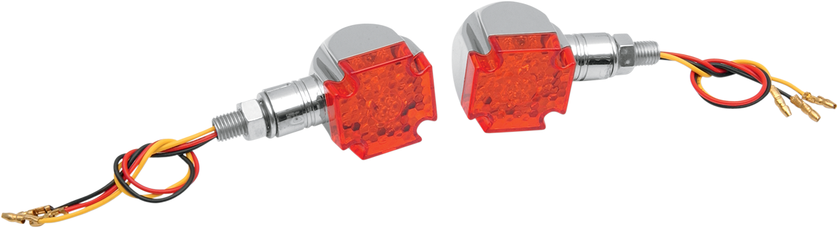 EMGO LED Maltese Marker Lights - Chrome/Red 61-99155