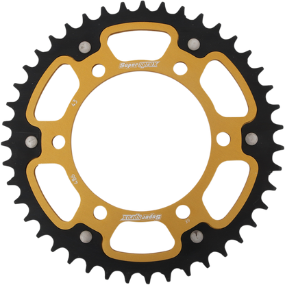 SUPERSPROX Stealth Rear Sprocket - 43 Tooth - Gold - Kawasaki/Yamaha/Suzuki RST-486-43-GLD