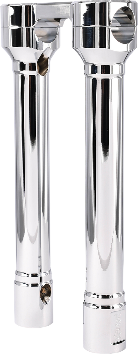 THRASHIN SUPPLY CO. Risers - Hole Shot - 10" - Chrome TSC-1010-3