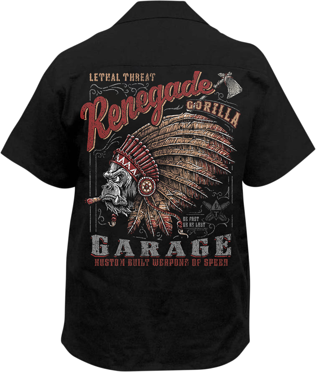 LETHAL THREAT Garage Gorilla Shirt - Black - Medium HW50212M