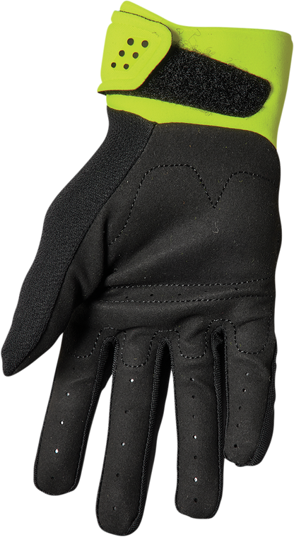 THOR Youth Spectrum Gloves - Black/Fluo Acid - Large 3332-1621