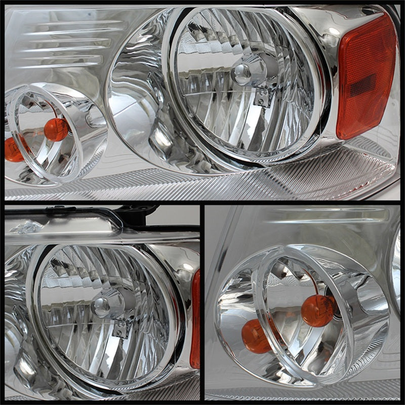 Xtune Ford F150 04-08 Amber Crystal Headlights Chrome HD-JH-FF15004-AM-C 5069825