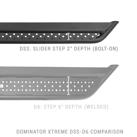 Go Rhino Dominator Extreme DSS Sliders - Tex Blk - 80in DSS60080T
