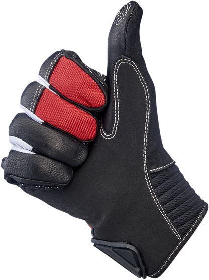 BILTWELL Bridgeport Gloves - Red - Medium 1509-0801-303