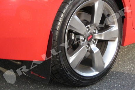 Rally Armor 08-11 Subaru STI (Hatch Only) / 11-14 WRX (Hatch Only) Black UR Mud Flap w/ Red Logo MF15-UR-BLK/RD