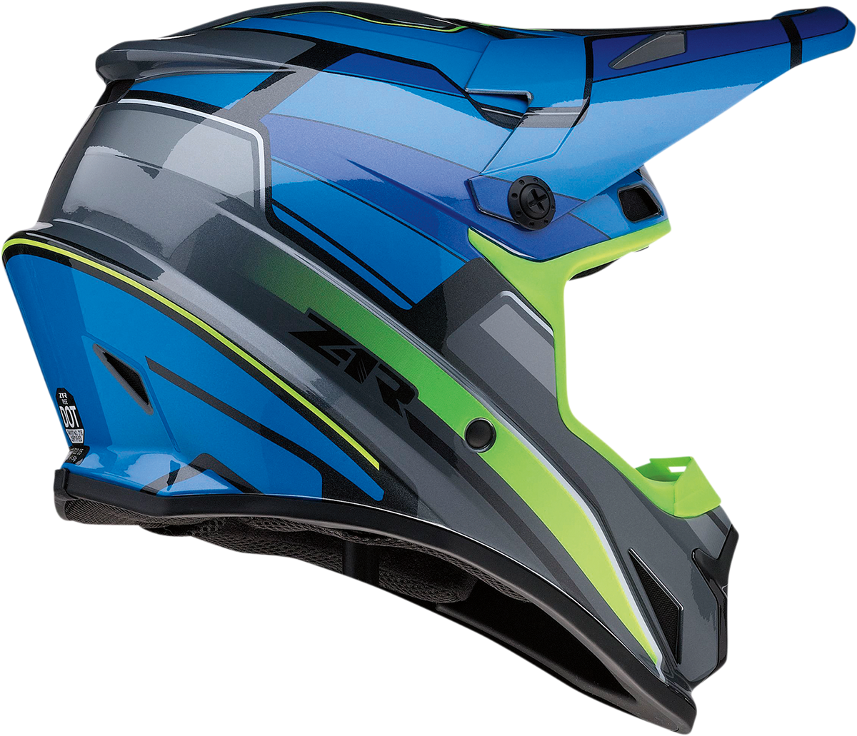 Z1R Rise Helmet - MC - Blue/Hi-Viz - Small 0110-7193