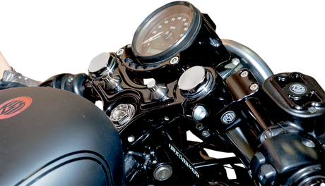 RSD Cafe Gauge/Headlight Relocators - Black Anodized 0207-2001-B