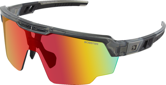 BOBSTER Wheelie Sunglasses - Gloss Clear Gray - Smoke Black/Red Revo BWHE01