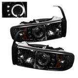 Spyder Dodge Ram 1500 94-01 94-02 Projector Headlights LED Halo LED Smke PRO-YD-DR94-HL-AM-SMC 5010100