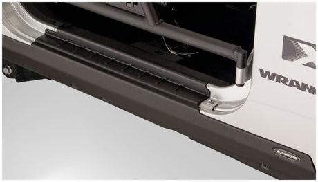 Bushwacker 07-18 Jeep Wrangler Trail Armor Rocker Panel and Sill Plate Cover - Black 14011