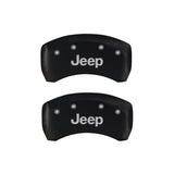 MGP 4 Caliper Covers Engraved Front & Rear JEEP Red finish silver ch 42013SJEPRD