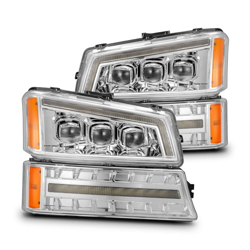 AlphaRex 03-06 Chevy Silverado 1500/2500HD/3500HD/Avalanche Chrome NOVA LED Proj Headlights 880255
